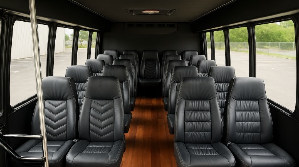 Interior of Charter Bus Company Morgan Hill's 15 Passenger Minibus in Morgan Hill