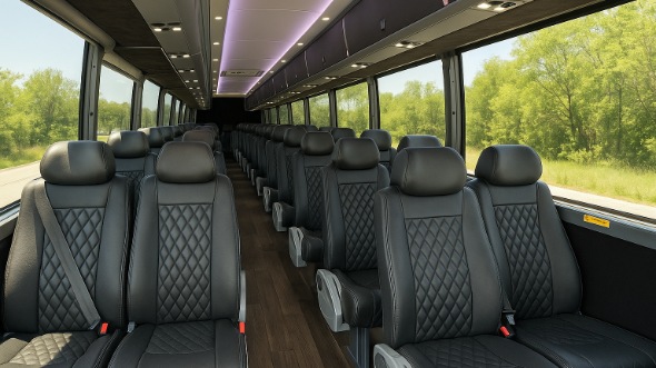 Interior of Charter Bus Company Morgan Hill's 18 Passenger Minibus in Morgan Hill