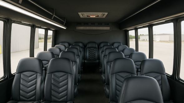 Interior of Charter Bus Company Morgan Hill's 20 Passenger Mini bus in Morgan Hill