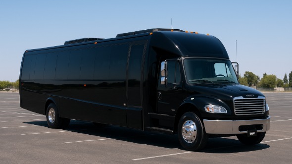 Exterior of Charter Bus Company Morgan Hill's 20 Passenger Mini bus in Morgan Hill
