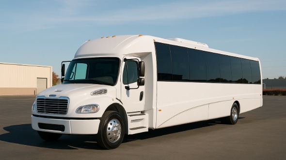 Exterior of Charter Bus Company Morgan Hill's 28 Passenger Mini bus in Morgan Hill