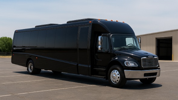 Exterior of Charter Bus Company Morgan Hill's 35 Passenger Minibus in Morgan Hill