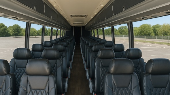 morgan hill 50 passenger charter bus inside