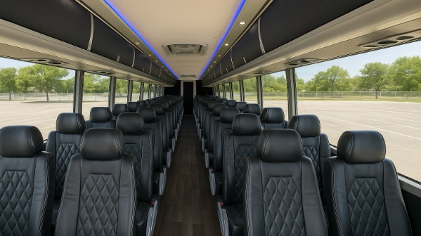 morgan hill 54 passenger charter bus inside