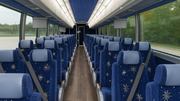 morgan hill 55 passenger charter bus inside