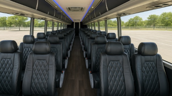 morgan hill 56 passenger charter bus inside