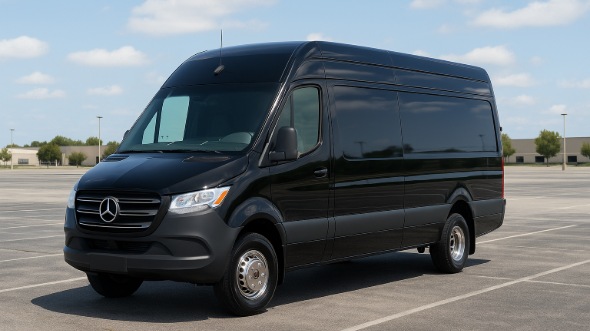 Exterior of Charter Bus Company Morgan Hill's Sprinter Limo in Morgan Hill